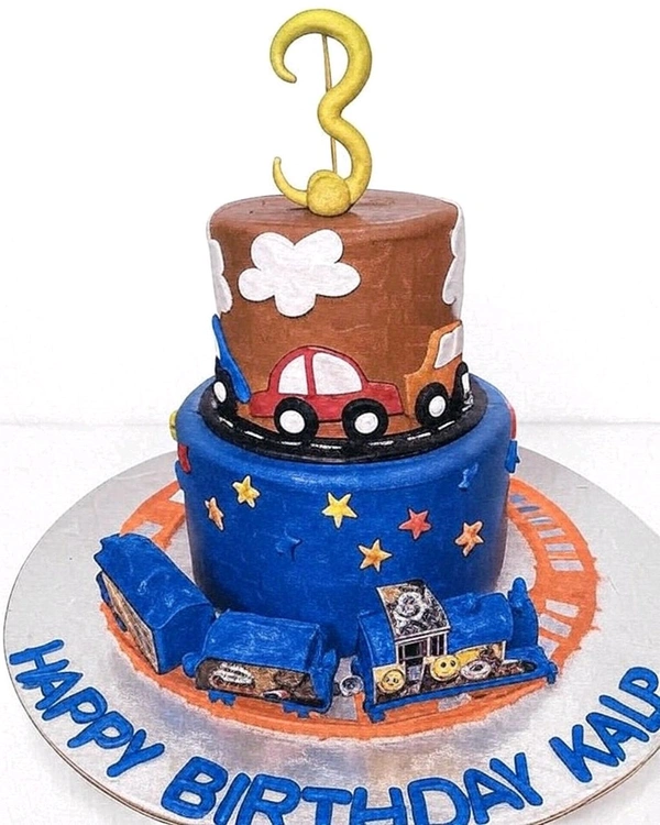 Car and Train Cake - 2 Kg
