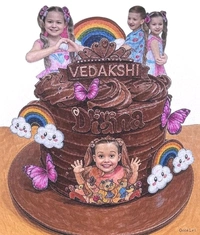 Rainbow Princess Cake - 4.5 Kg