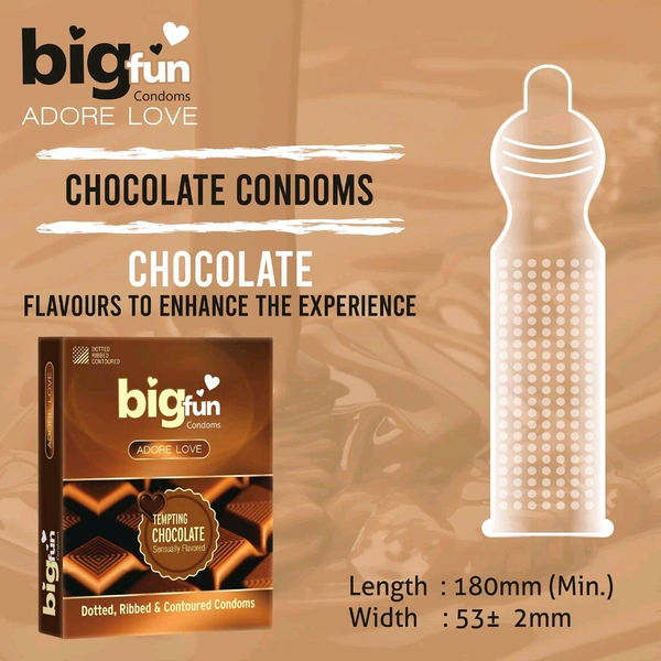 BigFun Condom - Chocolate, 1 Packet