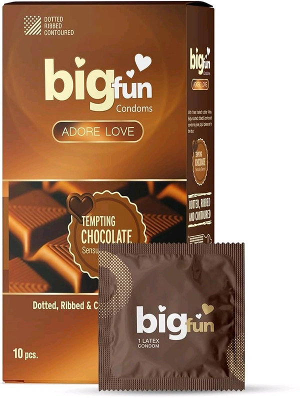 Bigfun Condom - 1 Pack Of 10 Pis, Chocolate