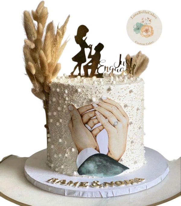 Pearl Engagement Cake - 1 Kg
