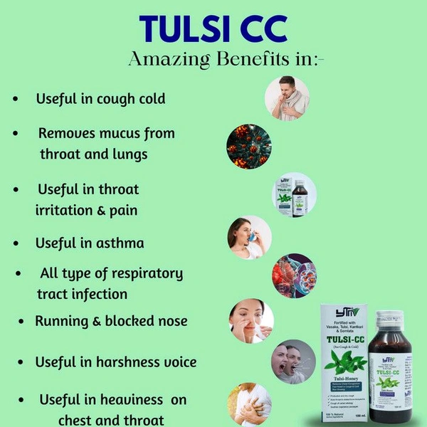 YTM Tulsi-CC Syrup  - 1 Bottle