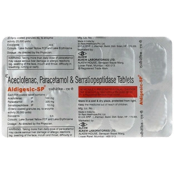 Aldigesic-SP Tablet - 1 Strip