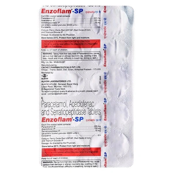 Enzoflam-SP Tablet - 1 Strip