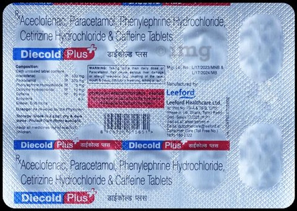 Diecold Plus Tablet - 1 Strip
