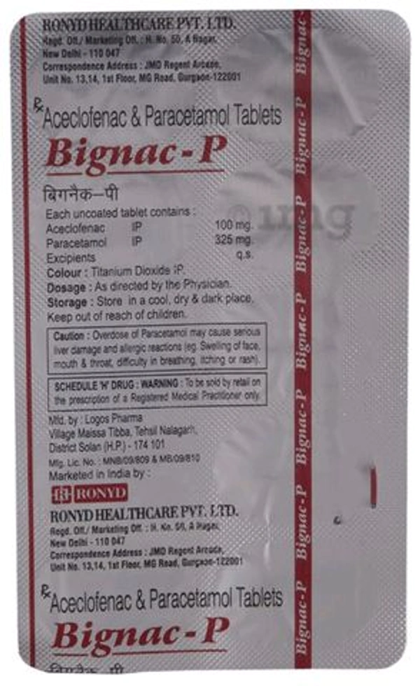 Bignac P Tablet - 1 Strip