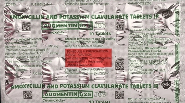 Augmentin 625 Duo Tablet - 1 Strip