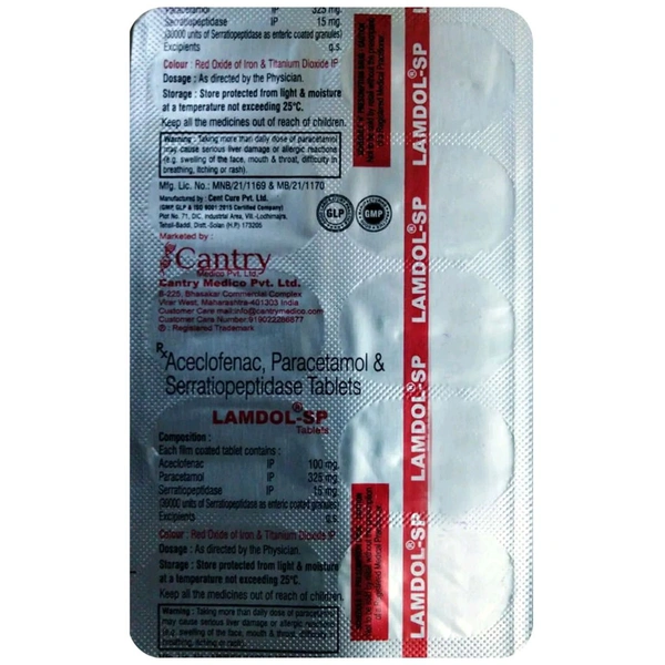 Lamdol-P Tablet - 1 Strip