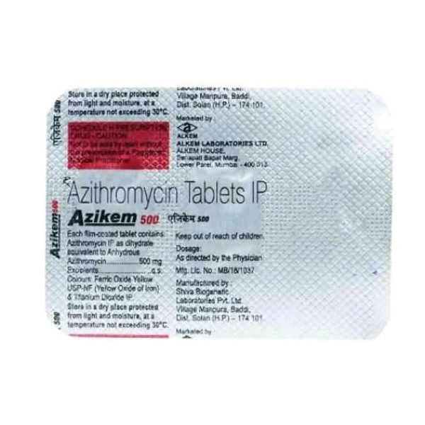 Azikem 500mg Tablet - 1 Strip