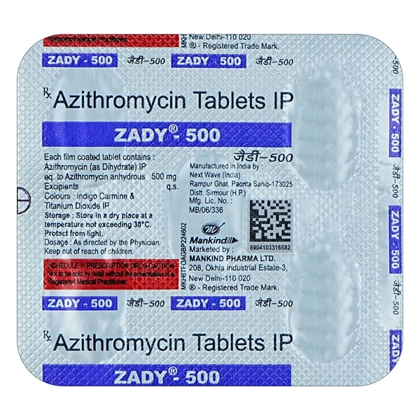 Zithrolect 500 Tablet - 1 Strip