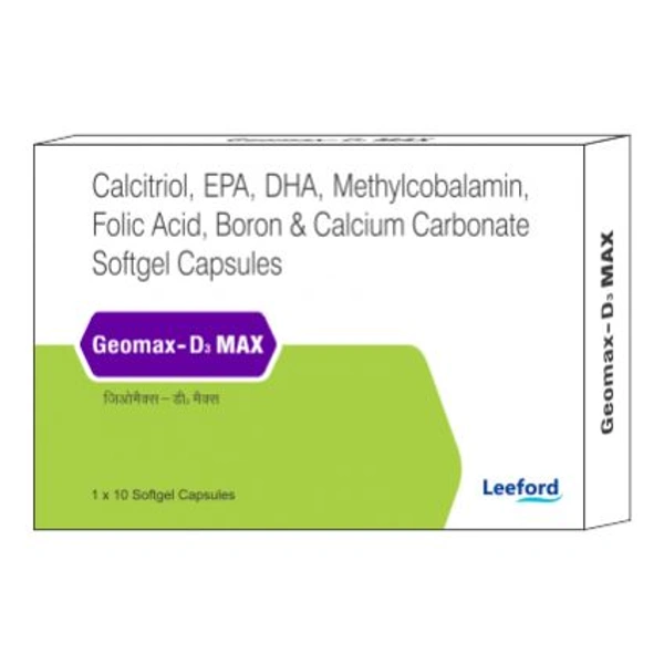 Geomax-D3 Max Softgel Capsule - 1 Strip