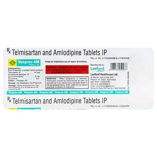 Venpres 40 AM Tablet - 1 Strip