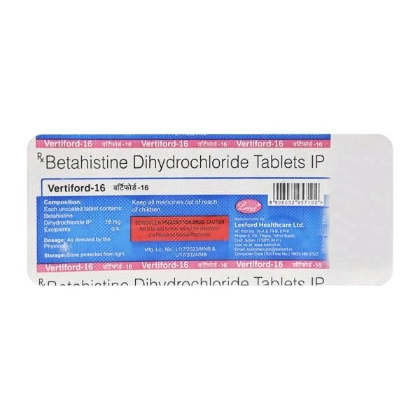 Vertiford 16 Tablet - 1 Strip