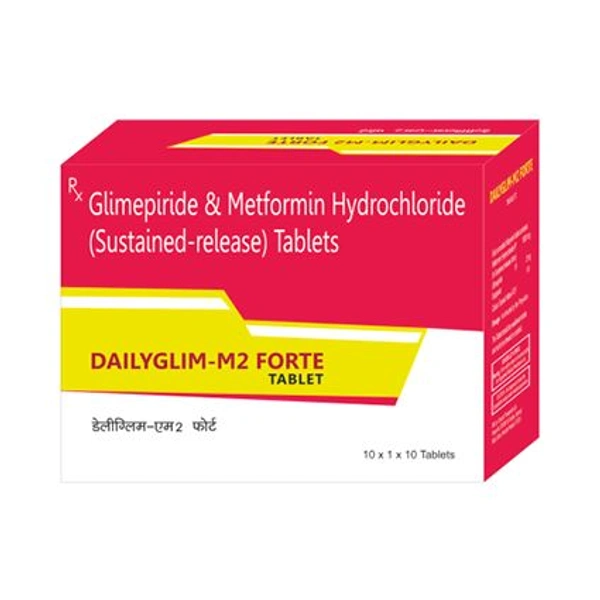 Dailyglim-M 2 Forte Tablet  - 1 Strip