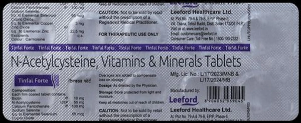 Tinfal Forte Tablet for Hair Care  - 1 Strip