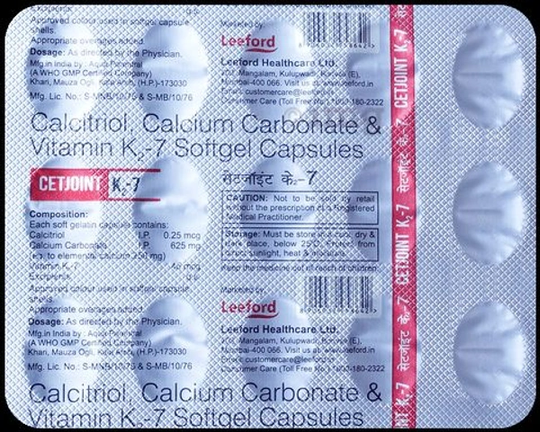 Cetjoint K2 7 Softgel Capsule - 1 Strip