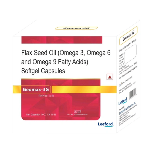 Leeford Geomax 3G with Omega 3-6-9 Capsule - 1 Strip