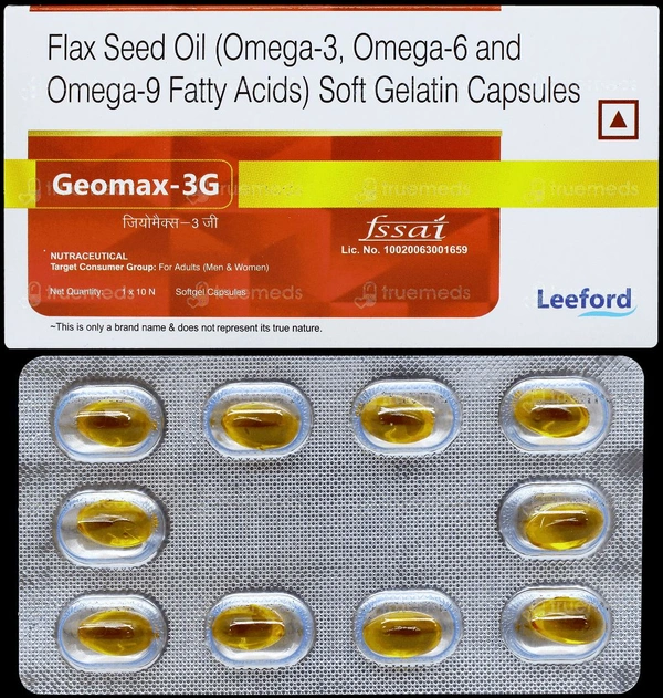 Leeford Geomax 3G with Omega 3-6-9 Capsule - 1 Strip