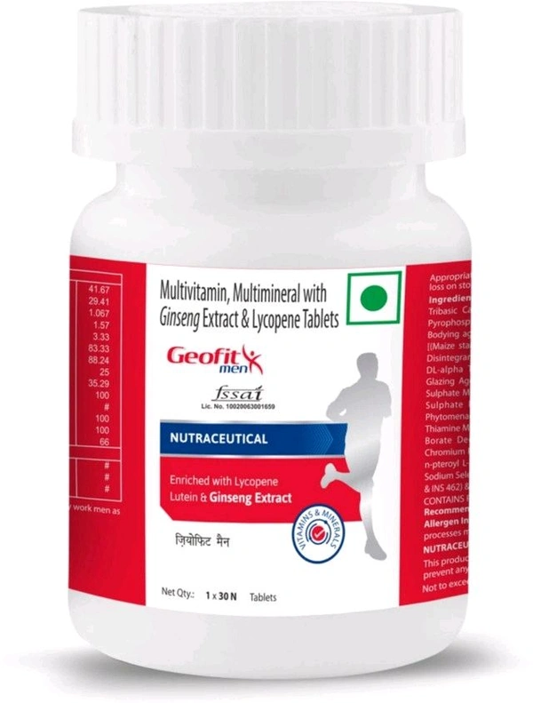 Geofit Men Multivitamin, Multimineral with Ginseng Extract, Lutein & Lycopene Tablet - 1 Bottle