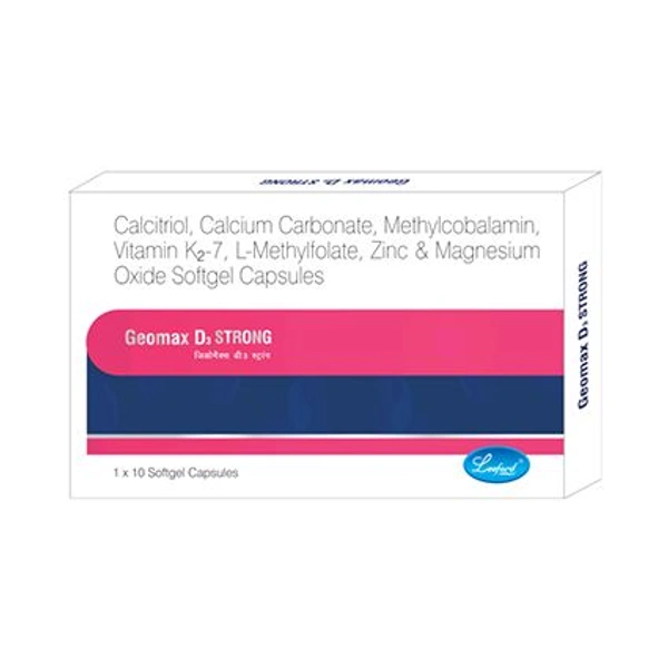 Geomax D3 Strong Softgel Tablet - 1 Strip