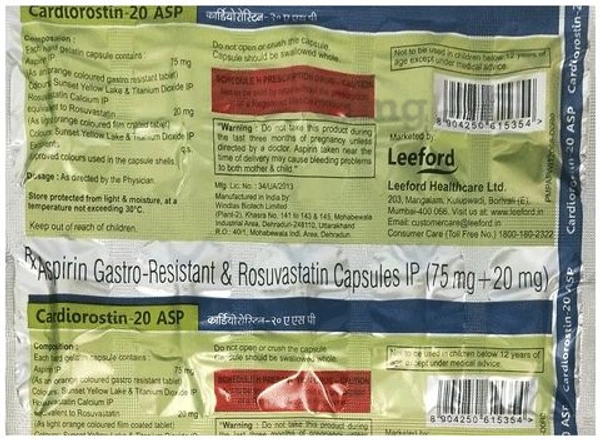 Cardiorostin ASP 20 Capsule - 1 Strip