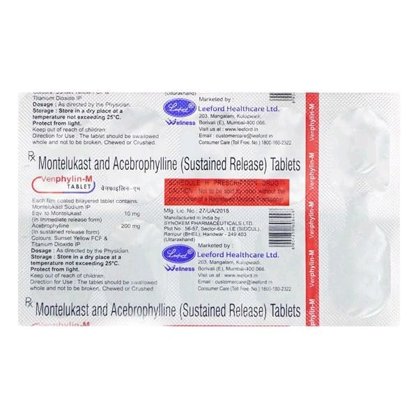 Venphylin-M Tablet - 1 Strip