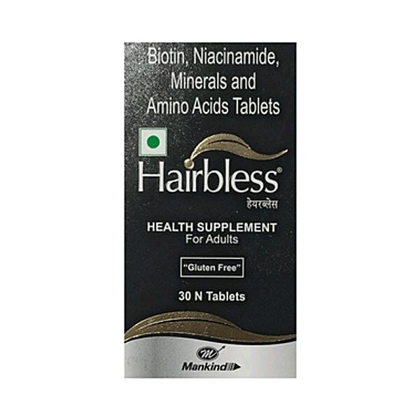 Hairbless Tablet Gluten Free bottle  - 1 Bottle