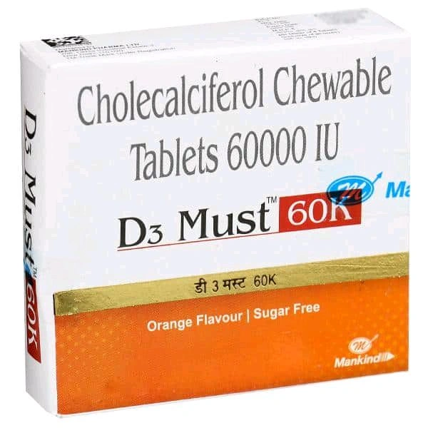 D3 Must 60K Tablet  - 1 Strip