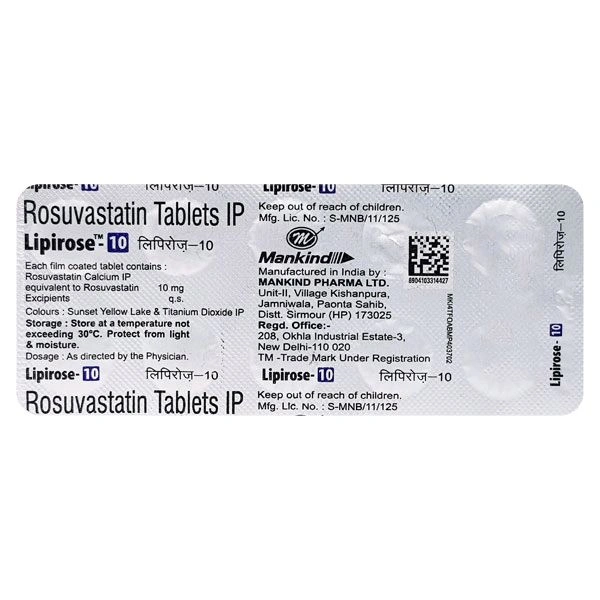 Lipirose 10 Tablet - 1 Strip
