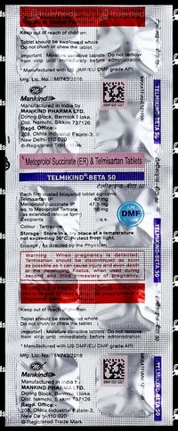 Telmikind Beta 50 Tablet - 1 Strip