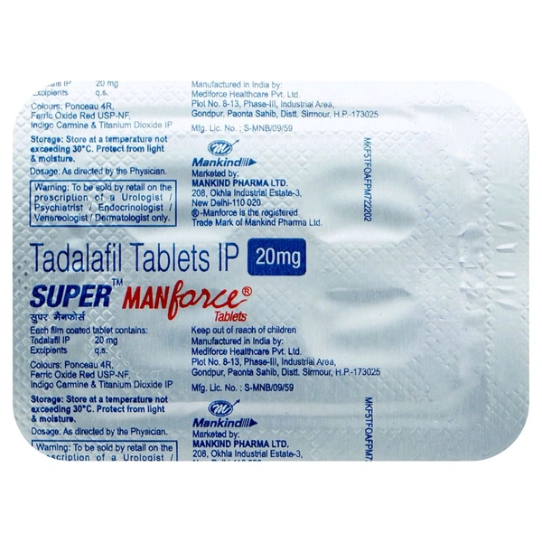Super Manforce Tablet - 1 Strip