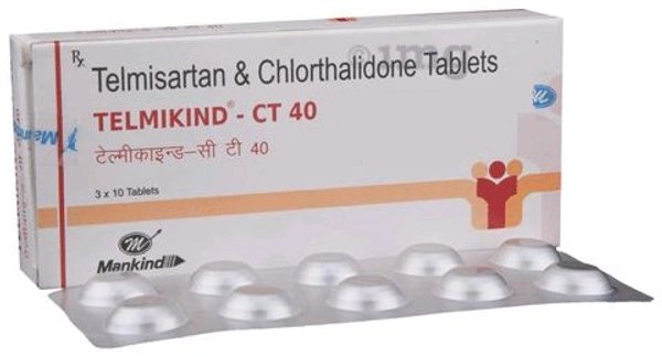 Telmikind-CT 40 Tablet - 1 Strip