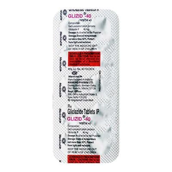 Glizid 40 Tablet - 1 Strip