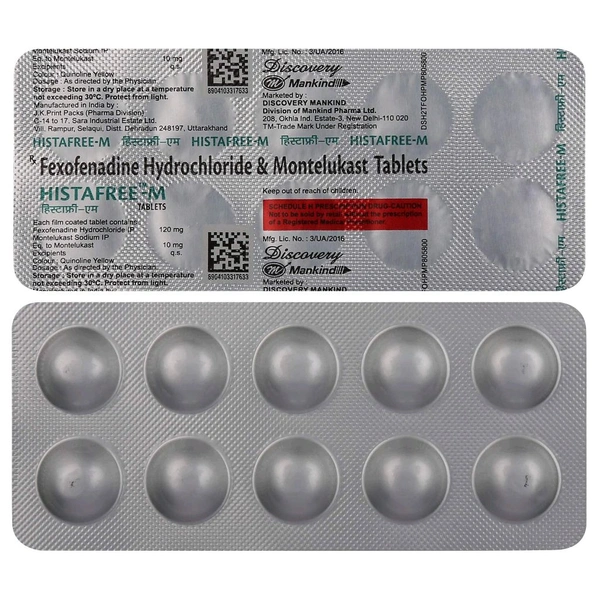 Histafree-M Tablet - 1 Strip