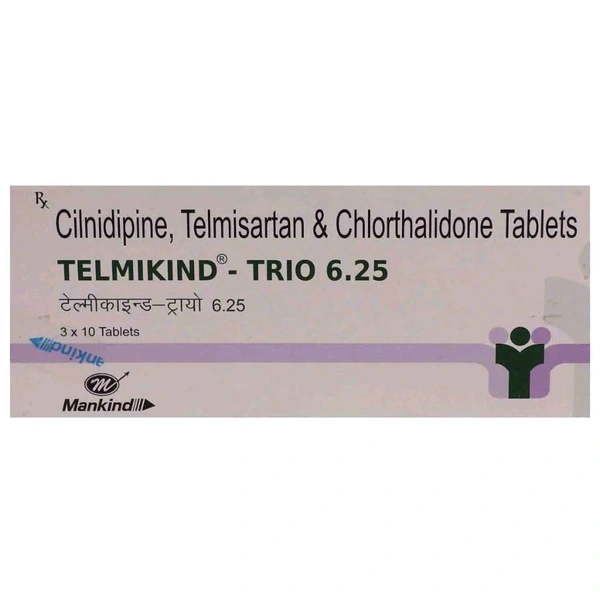 Telmikind-Trio 6.25 Tablet - 1 Strip