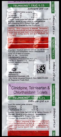 Telmikind-Trio 6.25 Tablet - 1 Strip