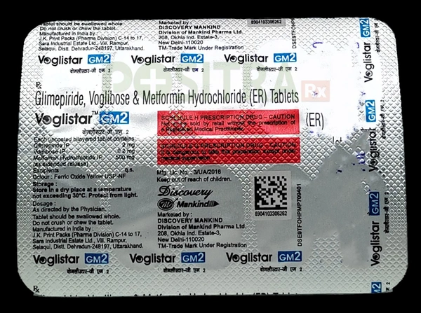 Voglistar GM2 Tablet  - 1 Strip