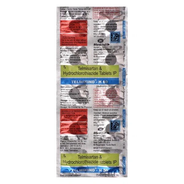 Telmikind-H 80 Tablet - 1 sTRIP