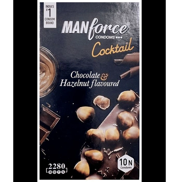 Manforce Chocolate & Hazelnut Dotted-Ring Cocktail Condom  - 1 Pieace