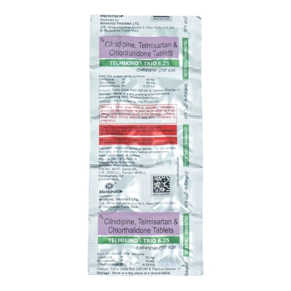 Telmikind Trio Tablet - 1 Strip