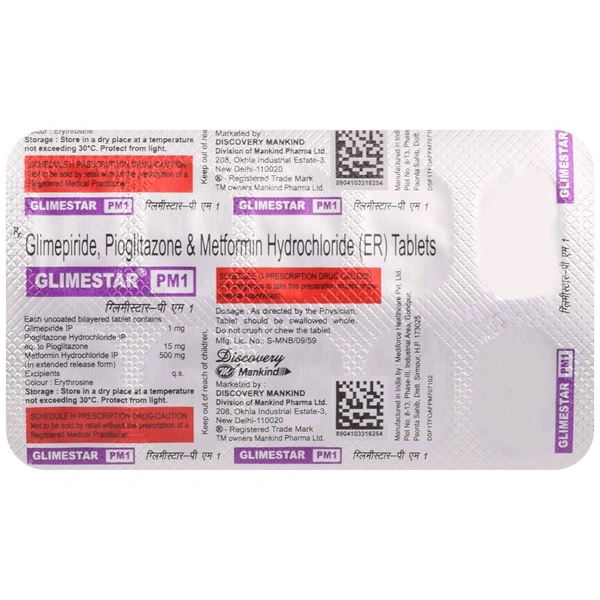 Glimestar-PM1 Tablet  - 1 Strip