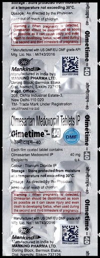 Olmetime 40 Tablet - 1 Strip