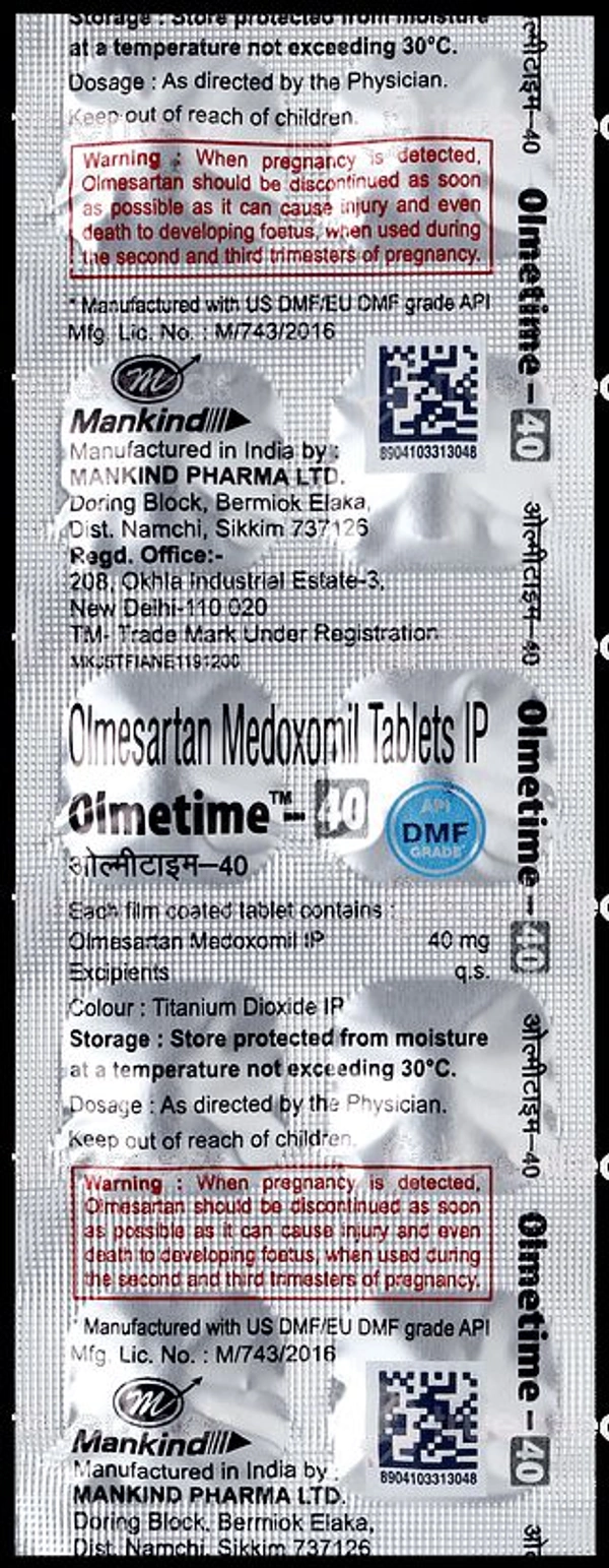 Olmetime 40 Tablet - 1 Strip