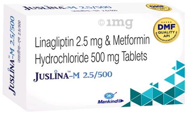 Juslina M 500mg/2.5mg Tablet - 1 Strip
