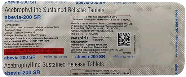 Abevia 200 SR Tablet - 1 Strip