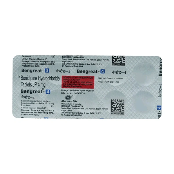 Bengreat 4 Tablet - 1 Strip