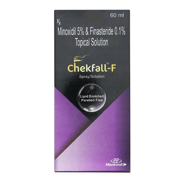 Chekfall 5% Topical Solution Paraben Free - 1 Bottle