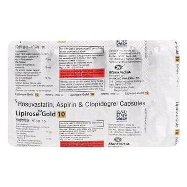 Lipirose-Gold 10 Capsule - 1 Strip