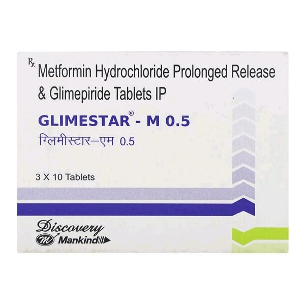 Glimestar-M 0.5mg/500mg Tablet - 1 Strip
