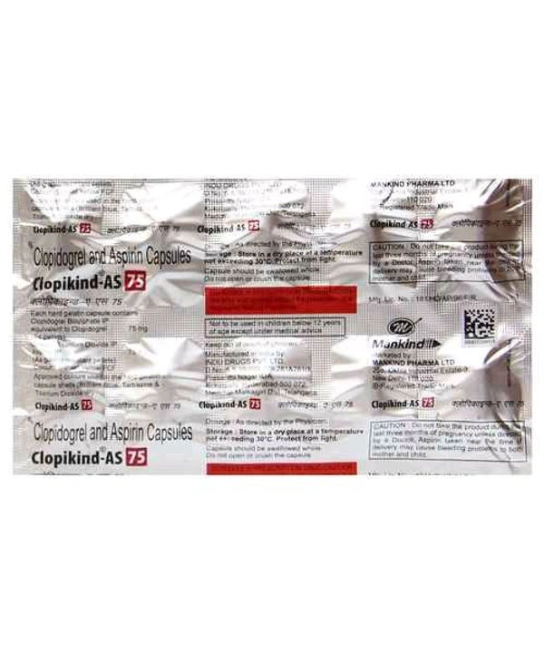 Clopikind-AS 75 Capsule - 1 strip